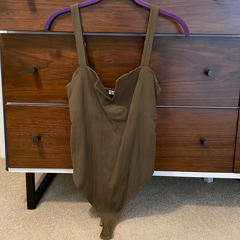 Free People green tank body suit - medium - LIKE NEW